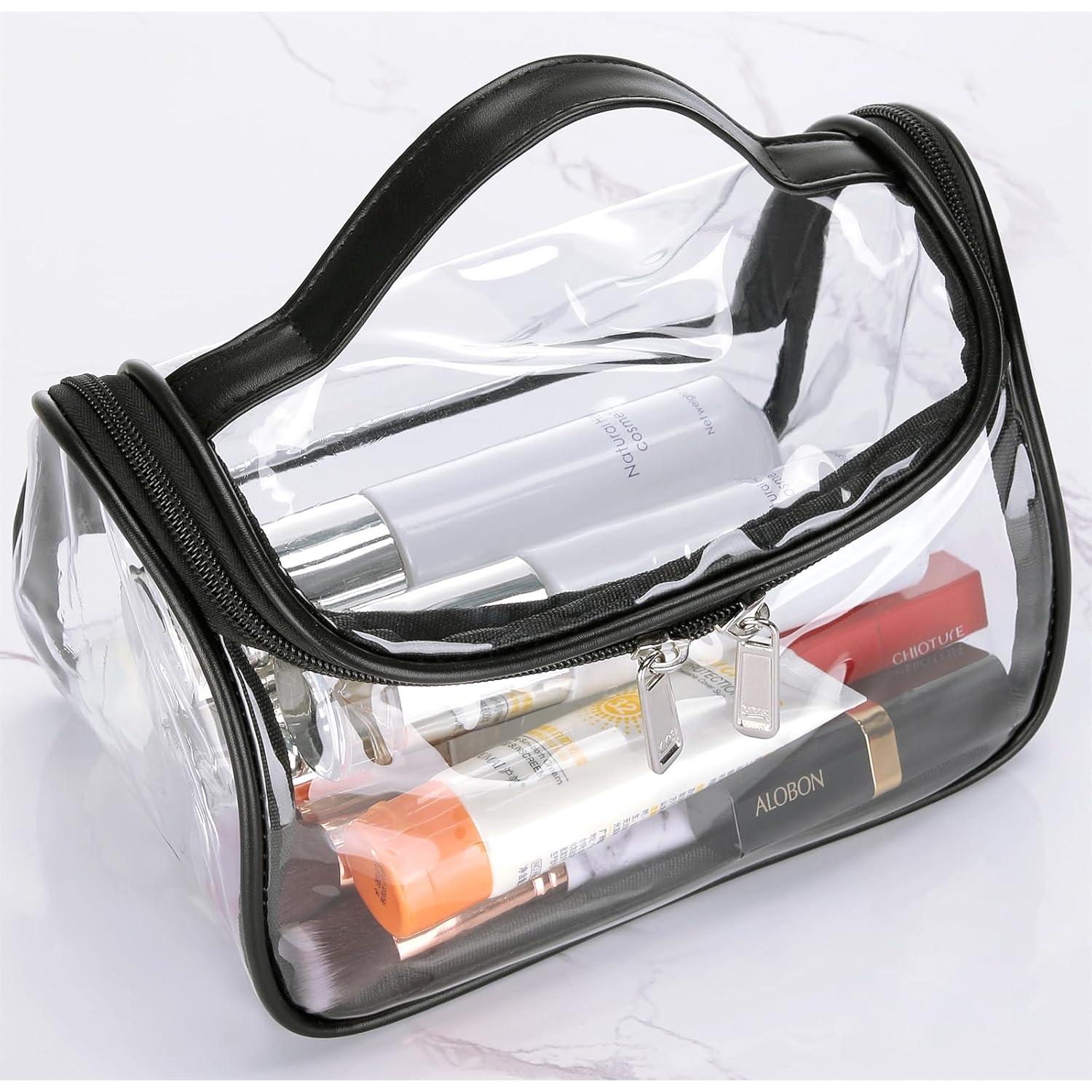 Bolsa Cosmética Transparente HAOGUAGUA 20x17x14.5 cm Negra