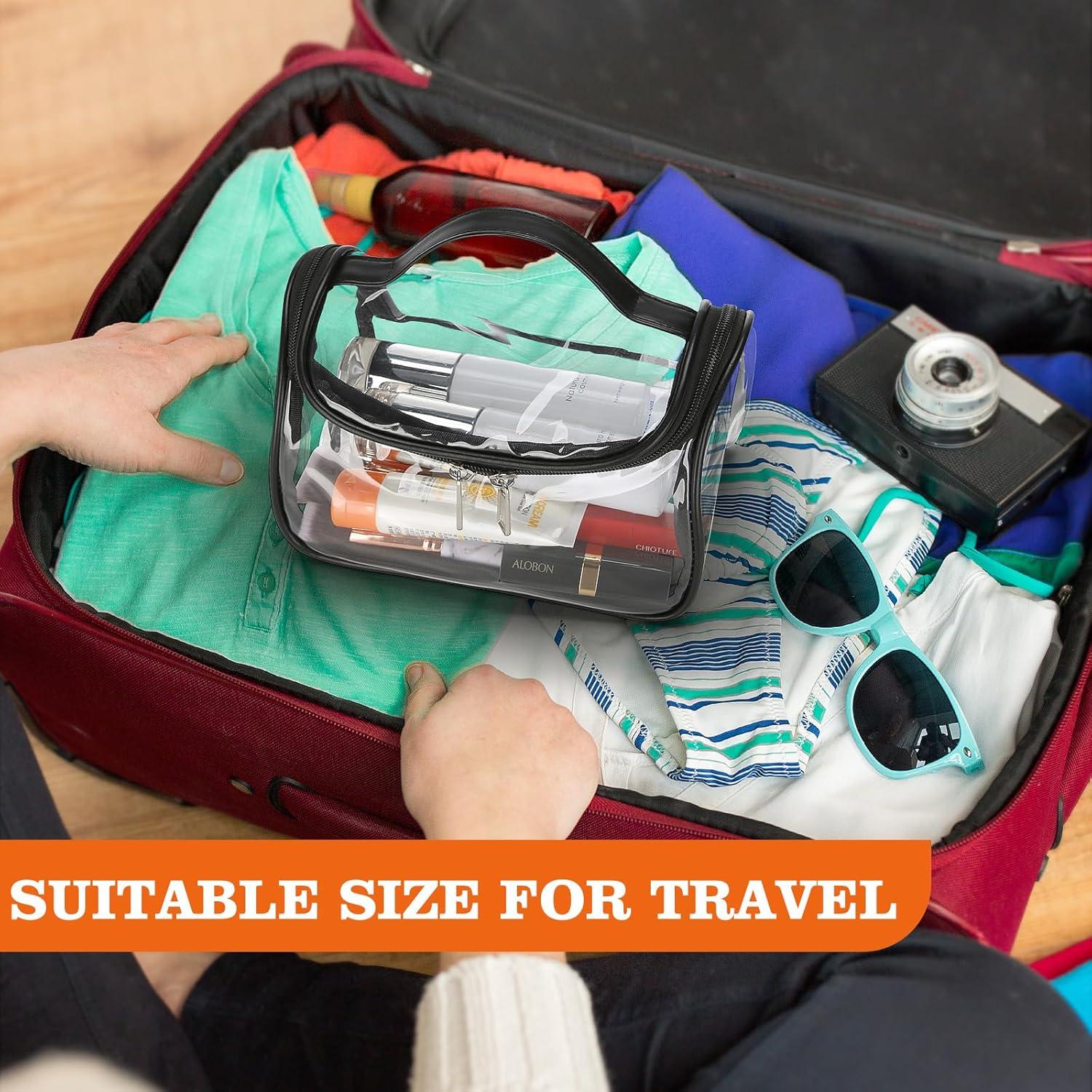 Bolsa Cosmética Transparente HAOGUAGUA 20x17x14.5 cm Negra