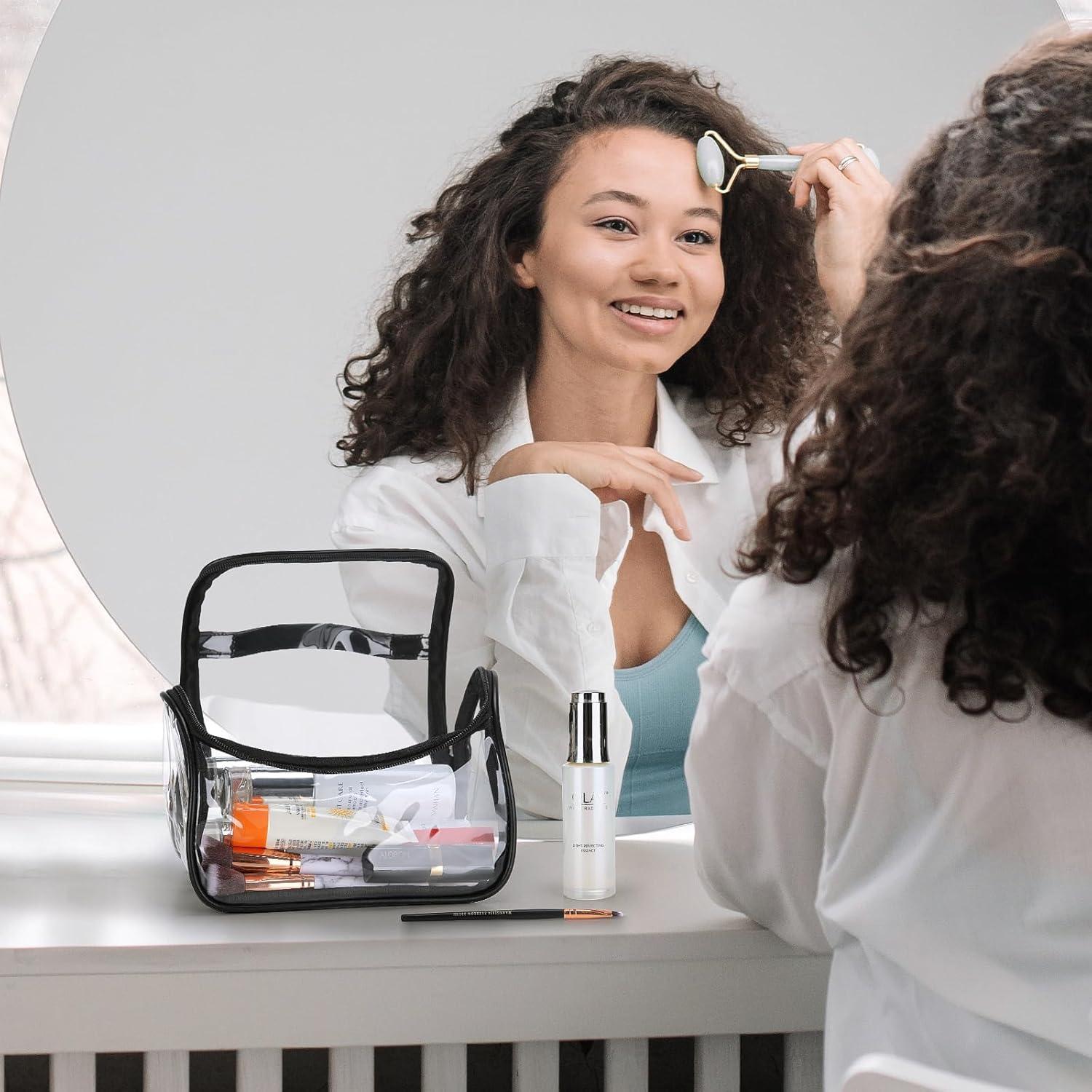 Bolsa Cosmética Transparente HAOGUAGUA 20x17x14.5 cm Negra