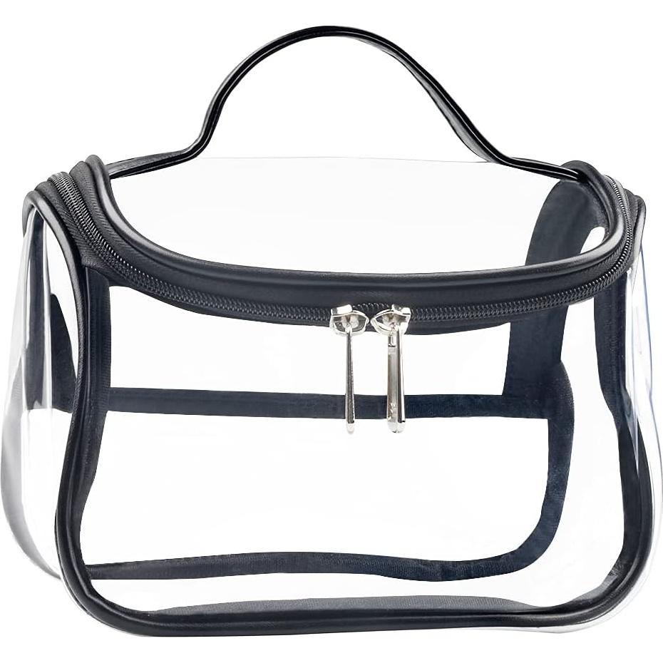 Bolsa Cosmética Transparente HAOGUAGUA 20x17x14.5 cm Negra