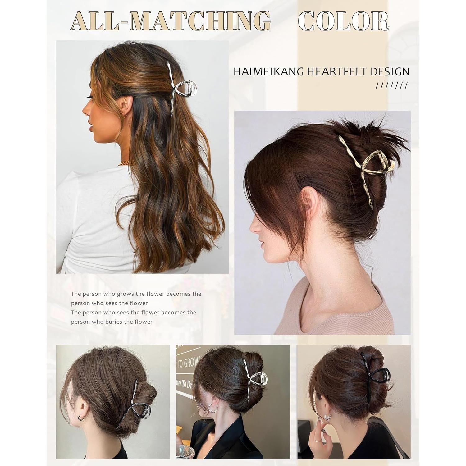 Clips de Garra de Metal HAIMEIKANG - 4 Pcs Antideslizantes