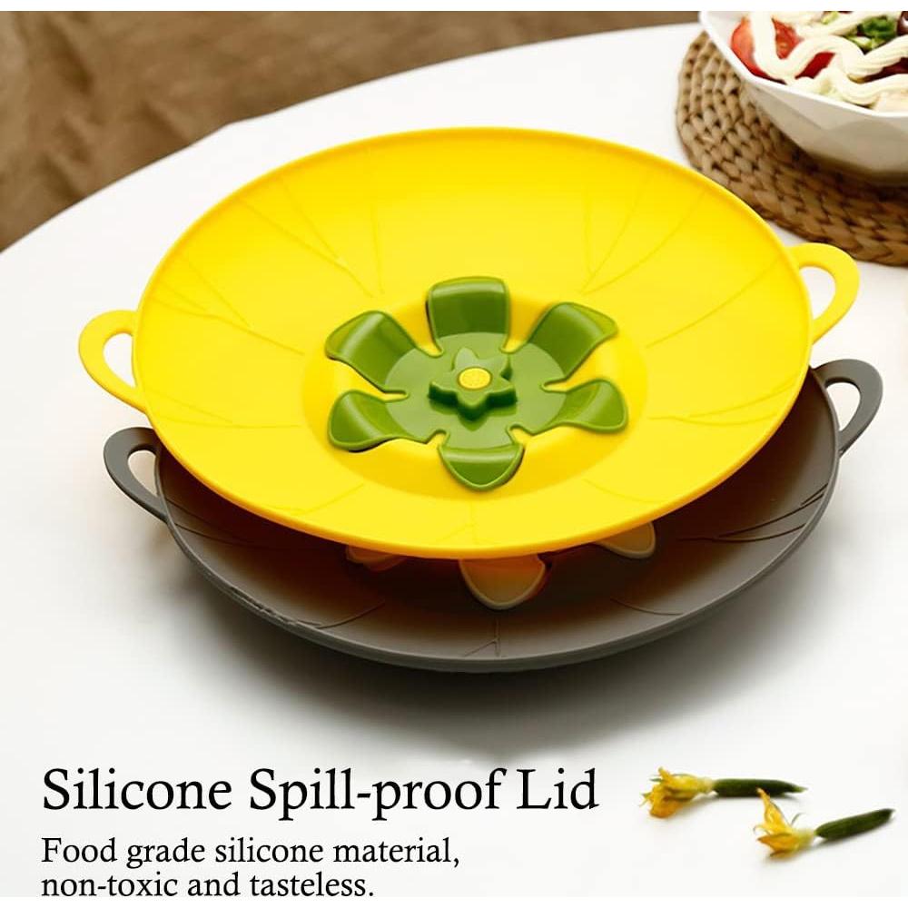 Juego de 3 tapas de silicona URMONA para microondas y cocina