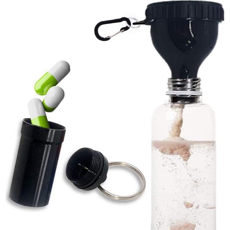 Contenedor de Polvo de Proteína YAFIYGI con Embudo y Pastillero