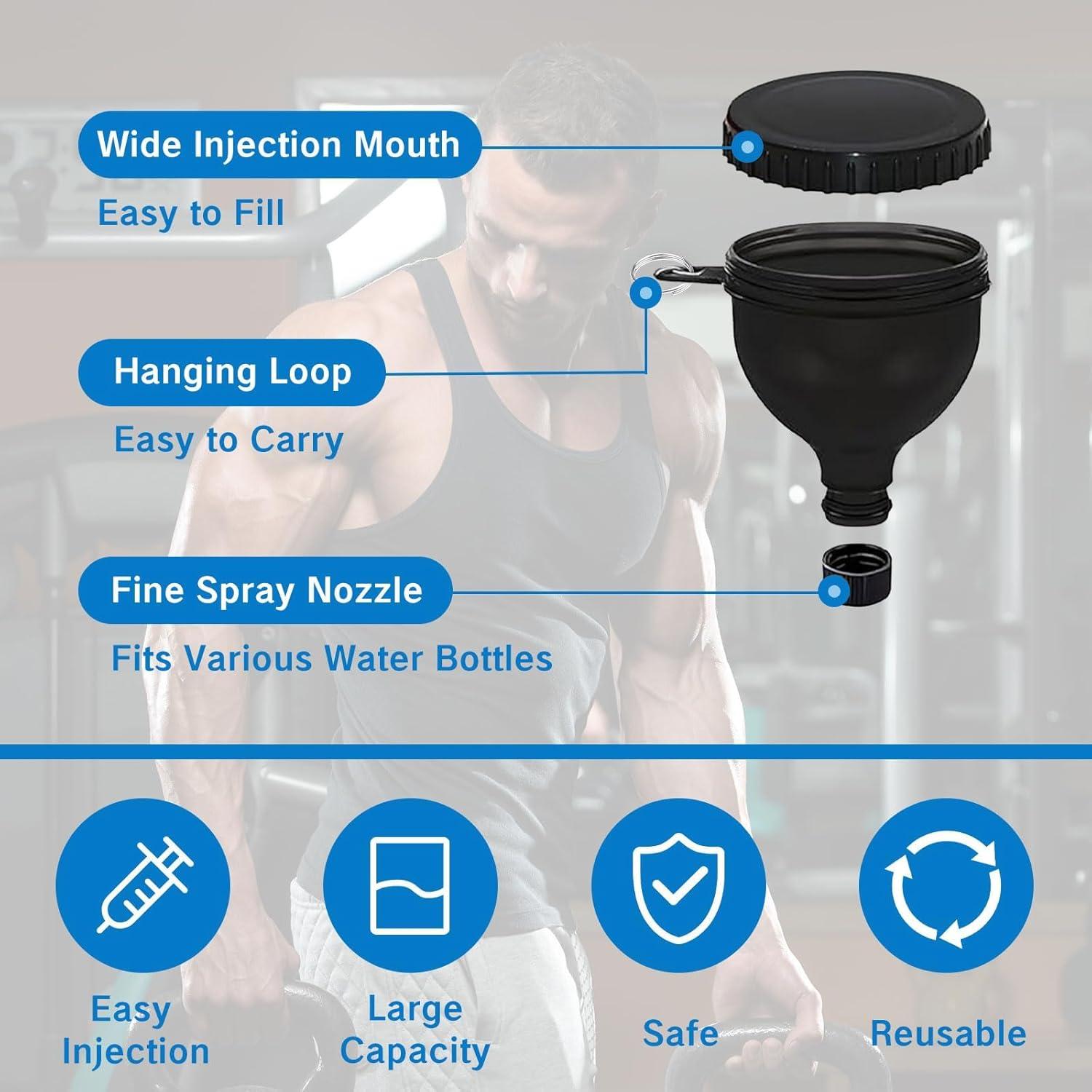 Contenedor de Polvo de Proteína YAFIYGI con Embudo y Pastillero