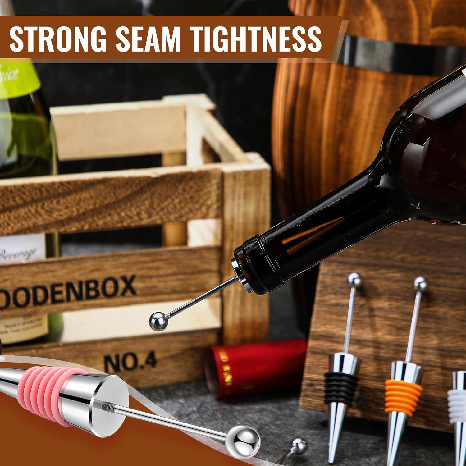 Tapones de Vino Reutilizables Tandefio - 12 Pcs Silicona Colorida