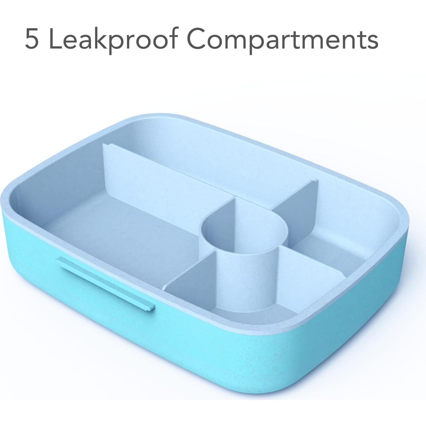 Caja de Almuerzo Bento Fenrici Azul Frío 5 Compartimentos BPA Libre