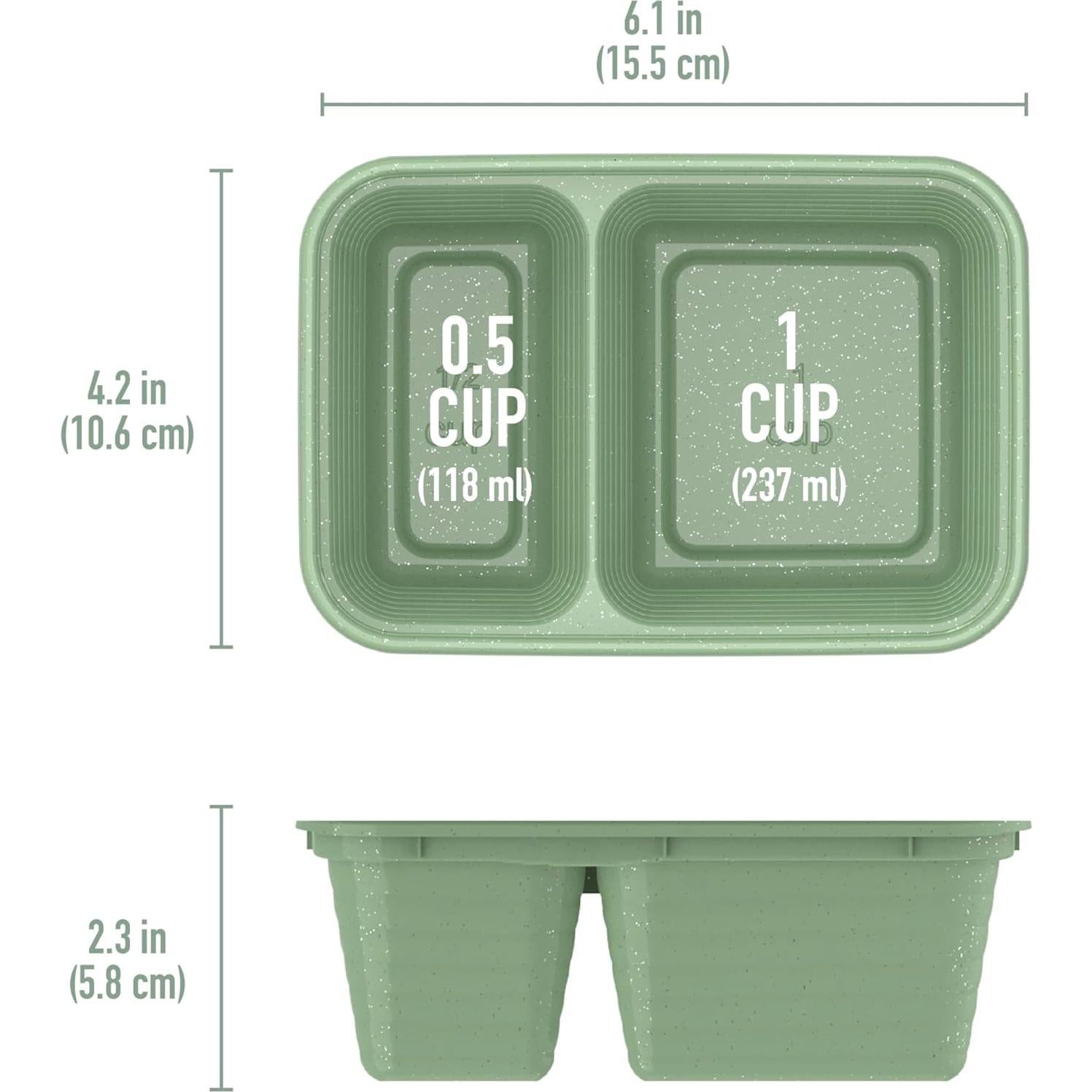 Contenedores de Snack Bentgo Prep 20 Piezas 2 Compartimentos