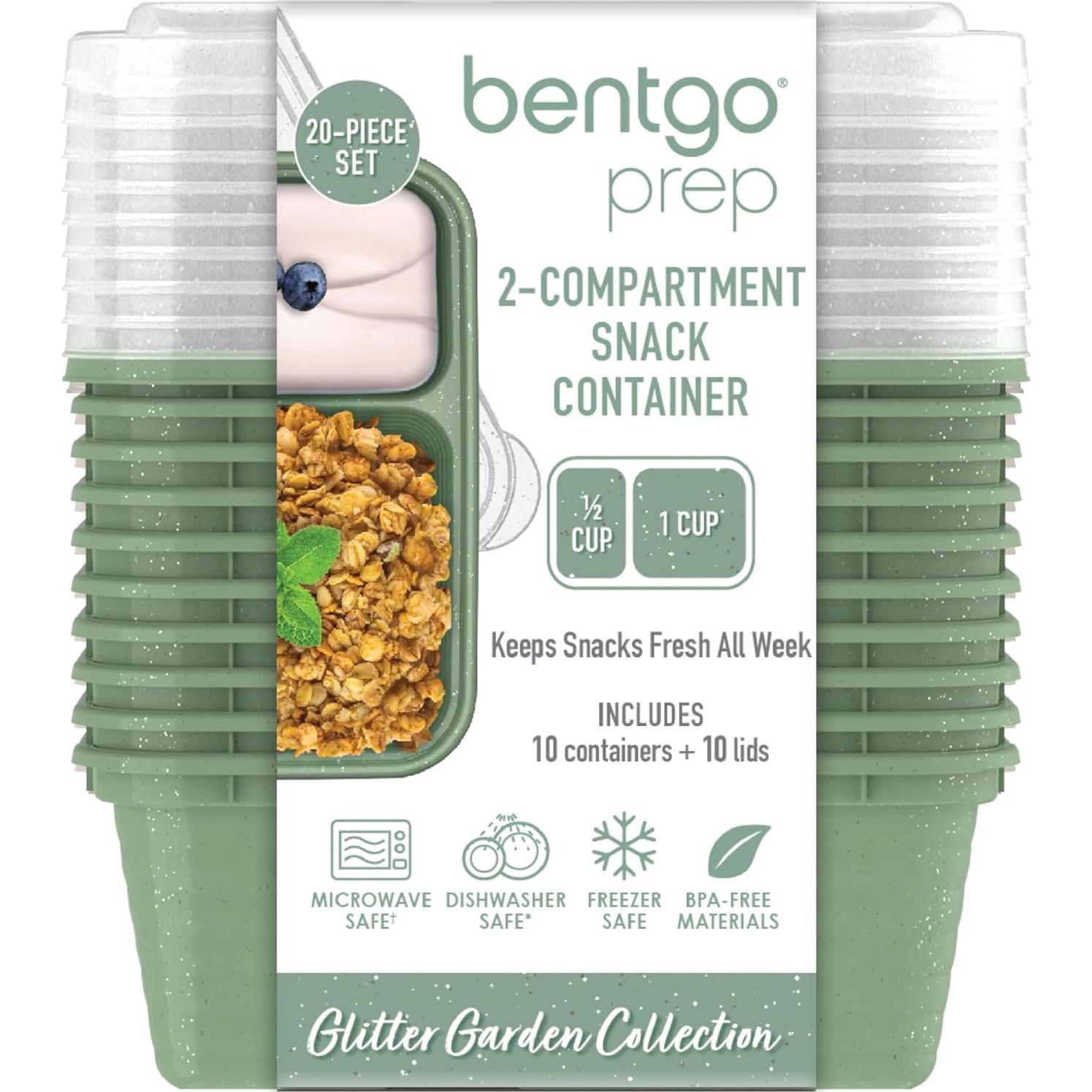 Contenedores de Snack Bentgo Prep 20 Piezas 2 Compartimentos