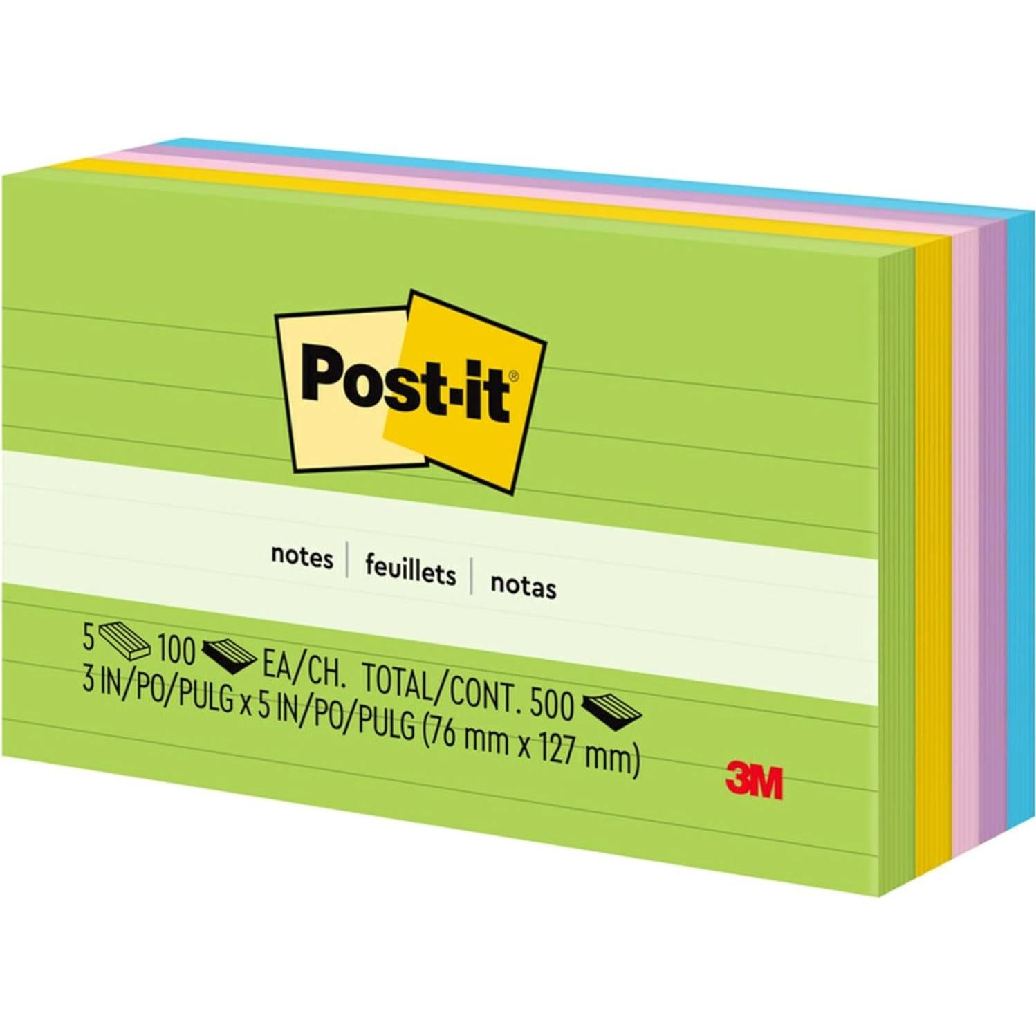 Notas Post-it Fantasía Floral 5 Blocs 100 Hojas 7.6x12.7cm