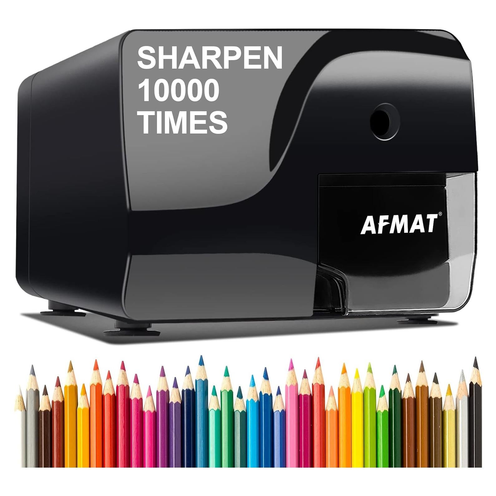 Sacapuntas Eléctrico AFMAT Negro 6-8mm 3 Configuraciones