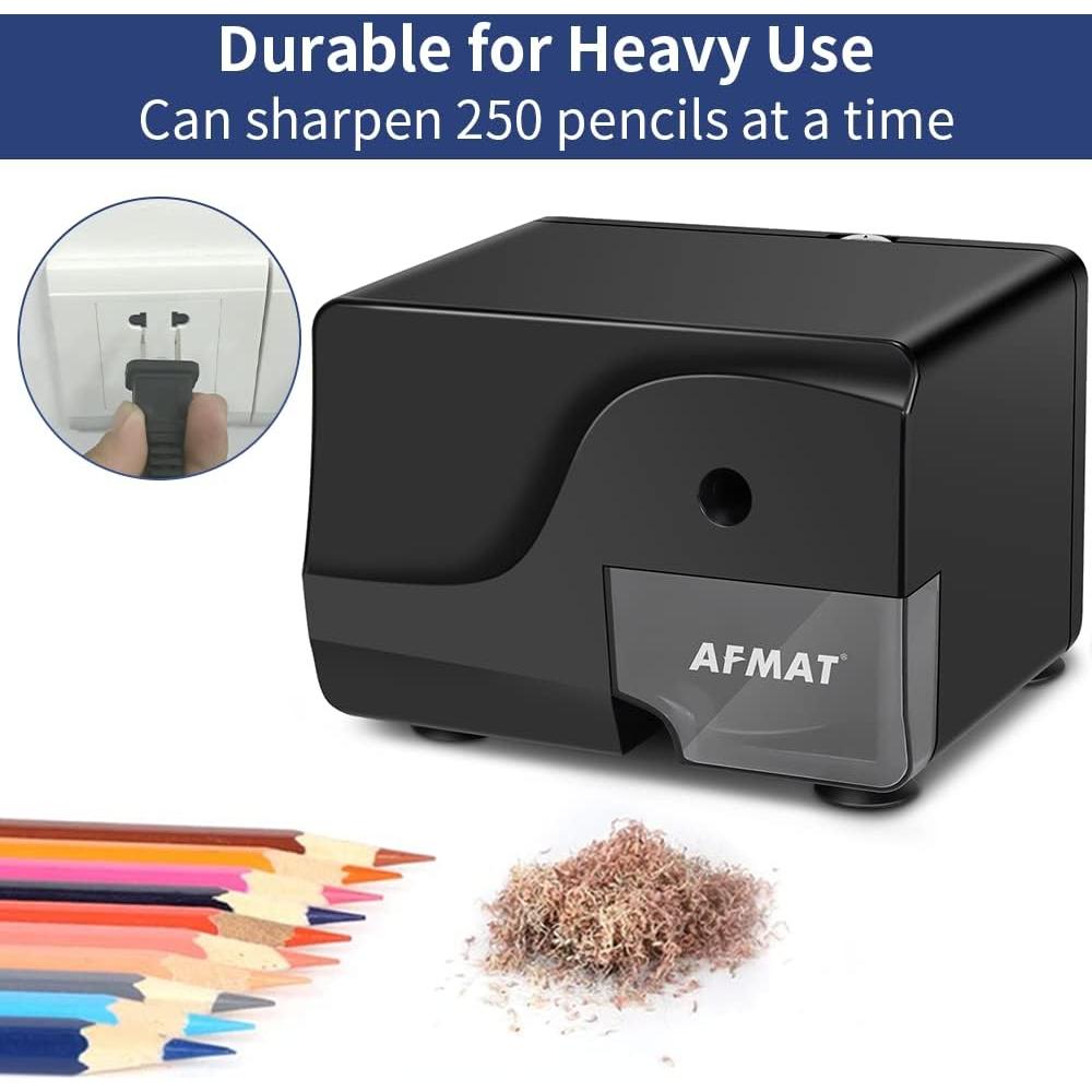 Sacapuntas Eléctrico AFMAT Negro 6-8mm 3 Configuraciones