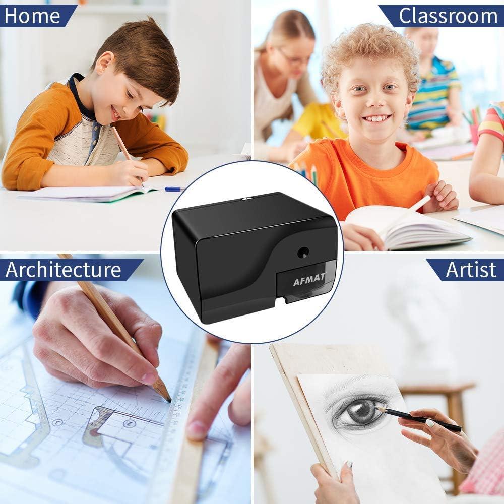 Sacapuntas Eléctrico AFMAT Negro 6-8mm 3 Configuraciones