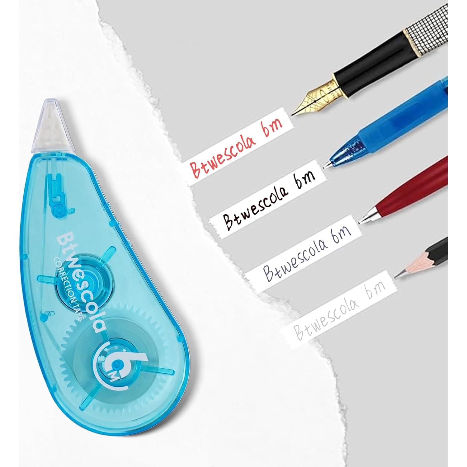 Cinta Correctora Btwescola 6 Piezas 6 Metros Azul