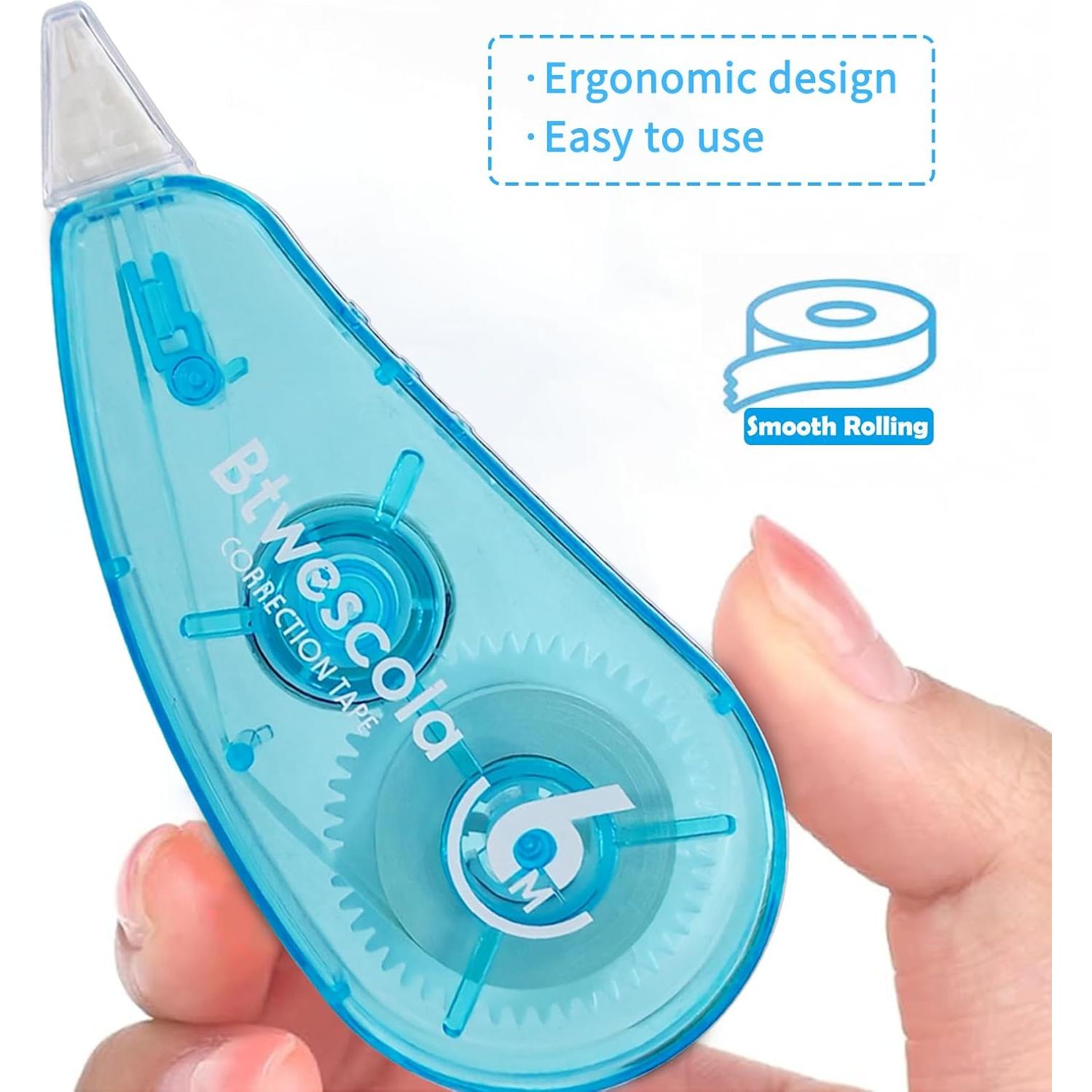 Cinta Correctora Btwescola 6 Piezas 6 Metros Azul