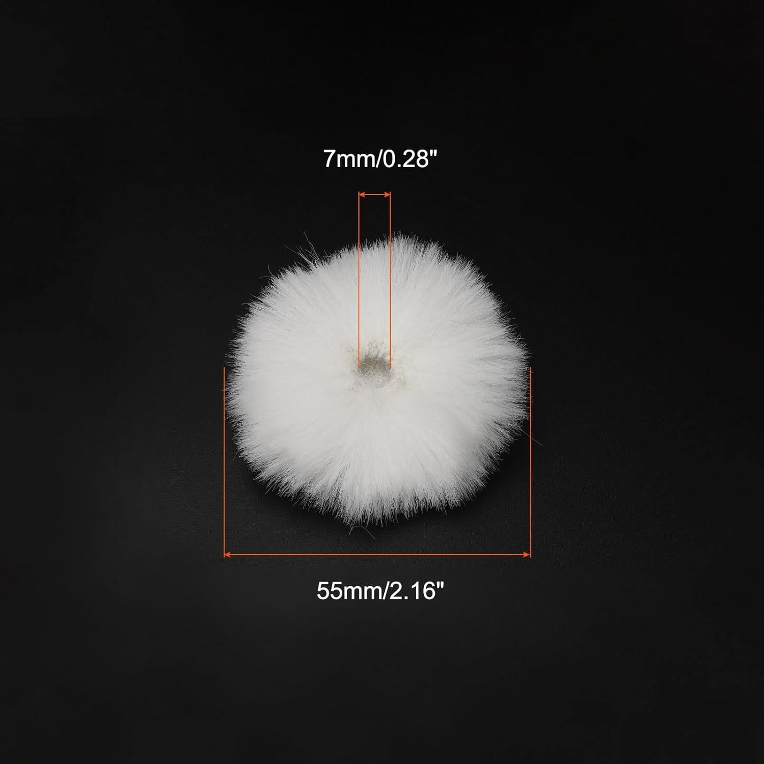 Funda de Micrófono Peluda PATIKIL 7mm x 55mm Blanca
