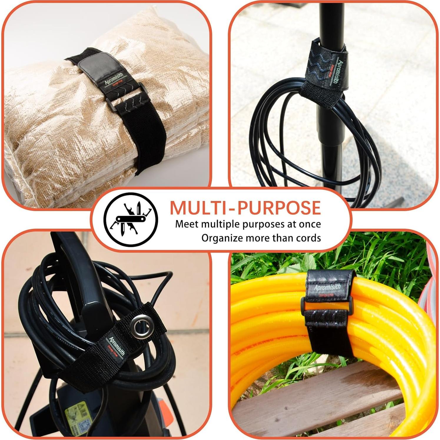 Correas Elásticas de Almacenamiento Apromisith 30.48 cm - Paquete de 8