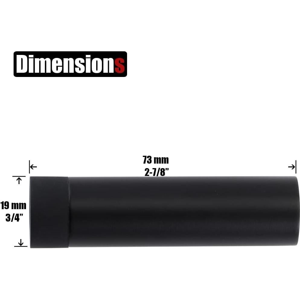 Tope de Puerta JQK 304 Acero Inoxidable Negro Mate - 8 Piezas