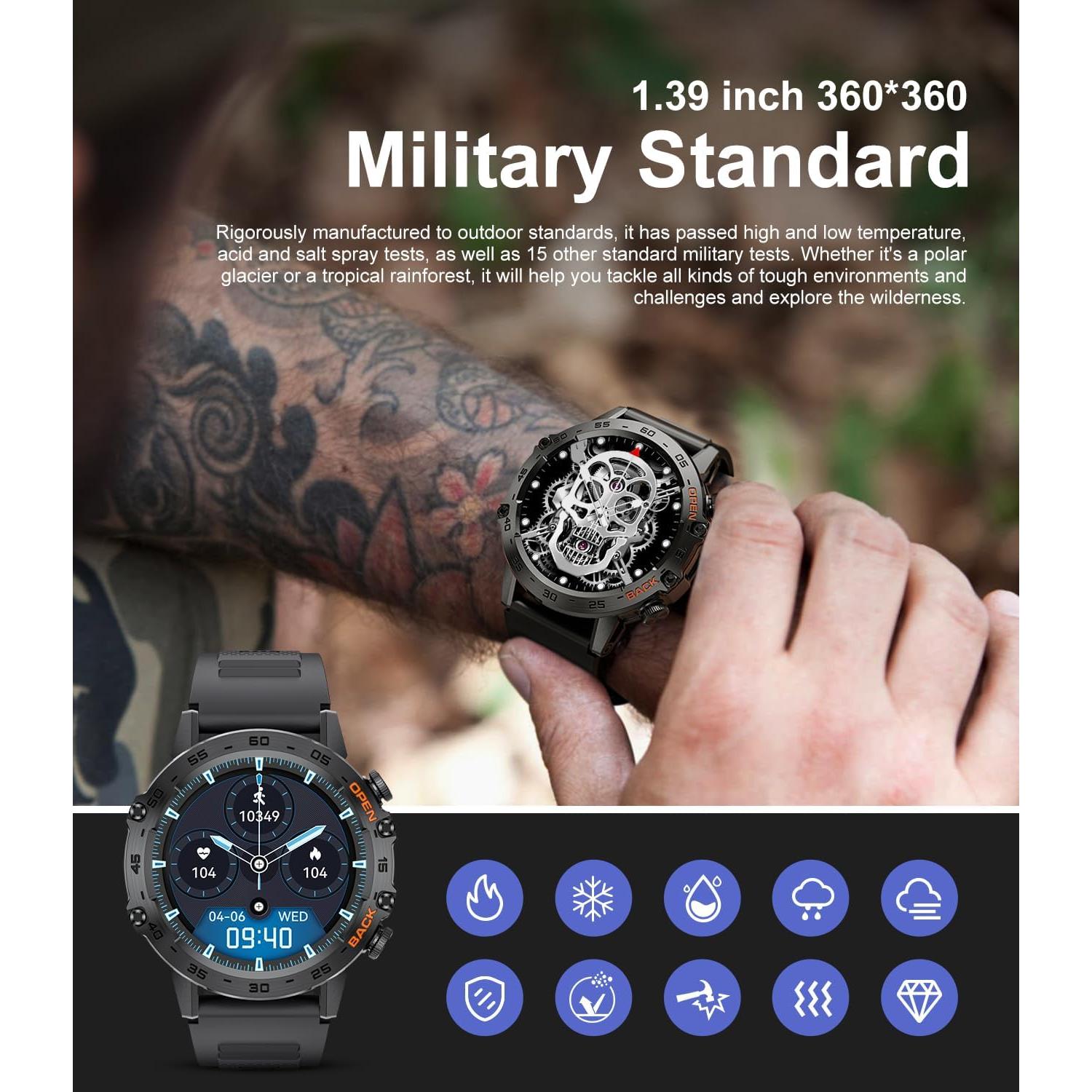 Reloj Inteligente Militar SUNKTA A230+ 100 Modos Deportivos