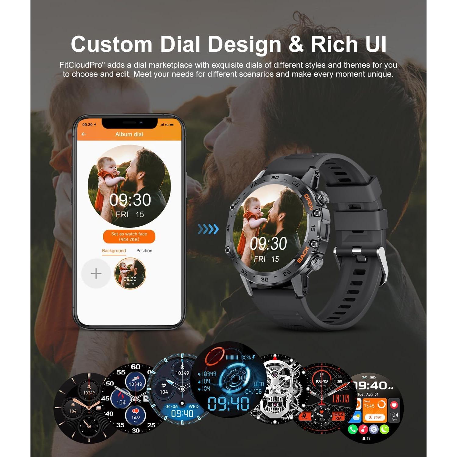 Reloj Inteligente Militar SUNKTA A230+ 100 Modos Deportivos