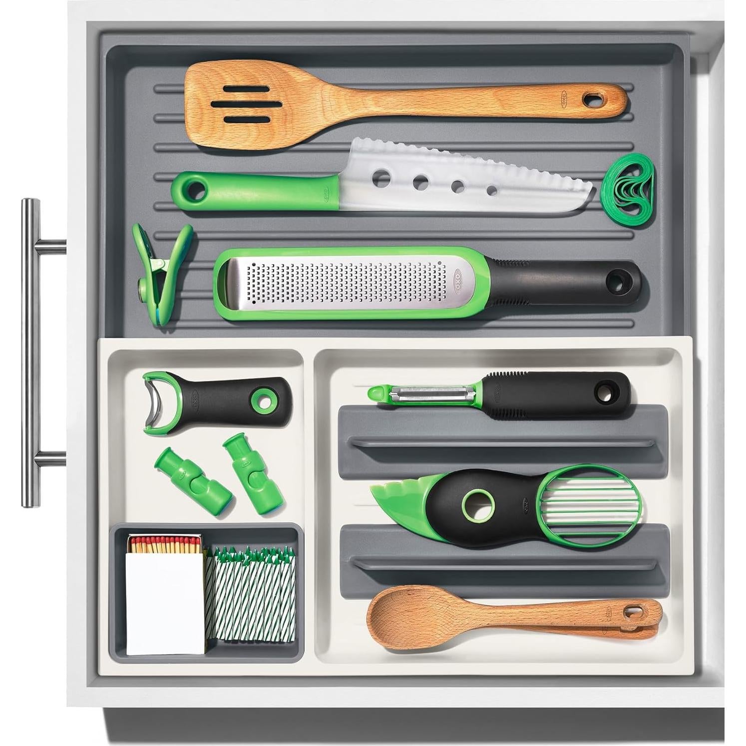 Organizador de Cajón OXO Good Grips Grande Expandible Blanco