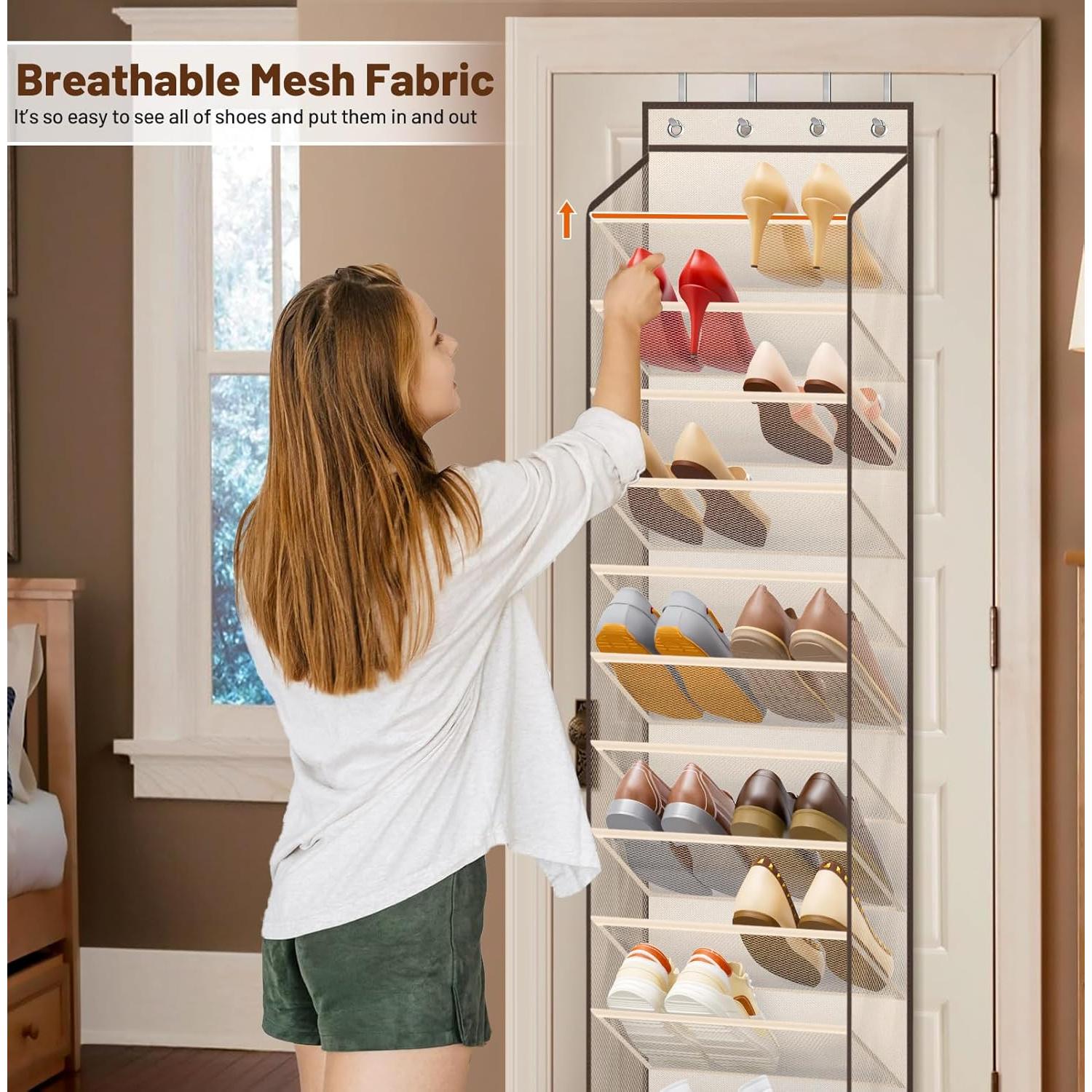 Organizador de Zapatos sobre la Puerta MISSLO 12 Niveles Beige