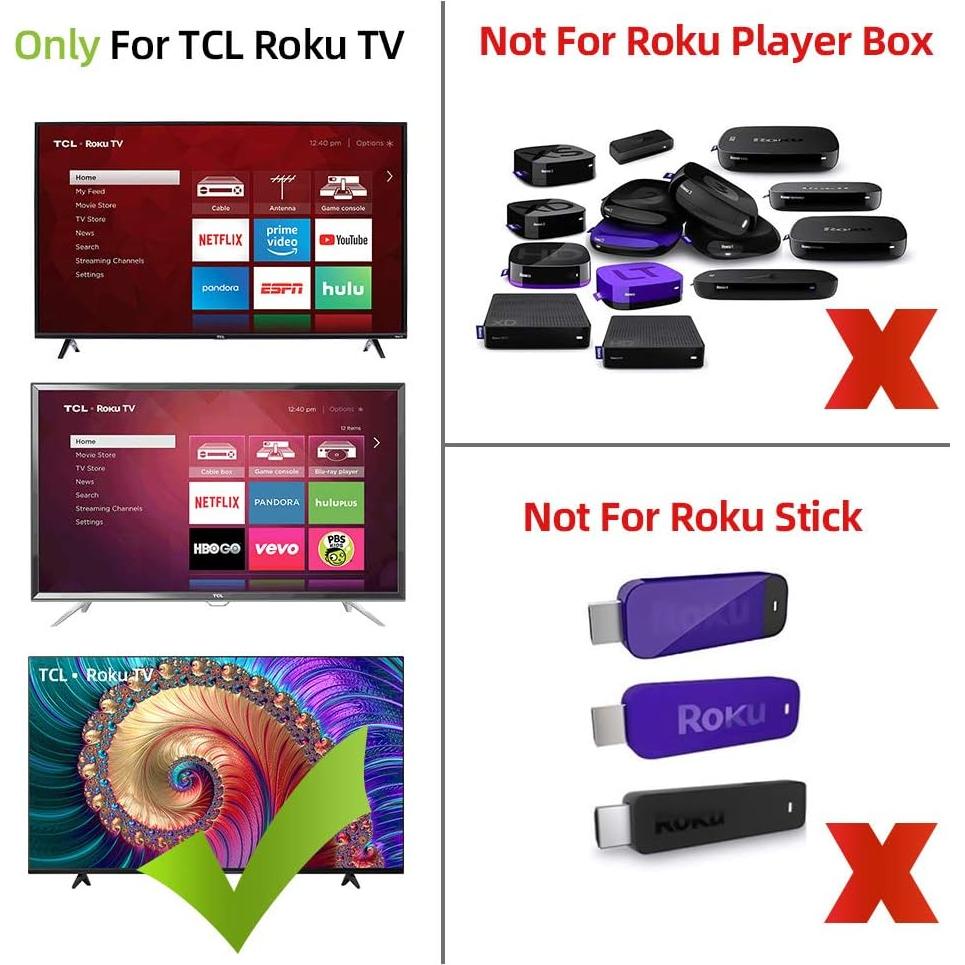 Control Remoto Universal Gmatrix RC280 para Roku TV - Compatible TCL, Hisense, Sharp