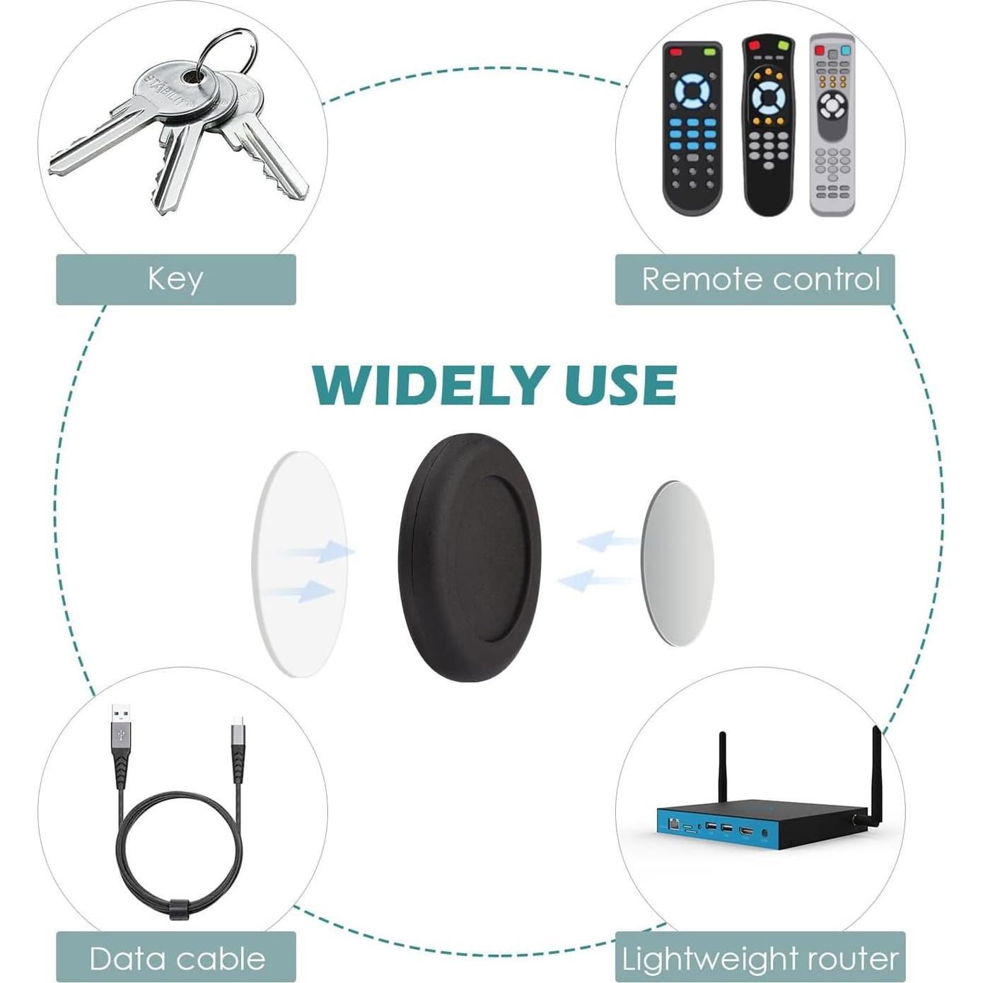 Soporte Magnético de Control Remoto WALLFID 5 Piezas Black Pro