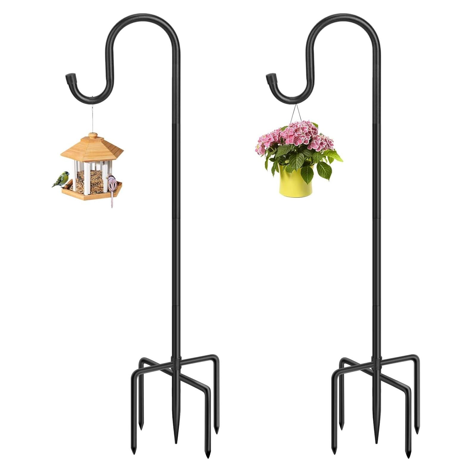 Ganchos de Pastor ANIDEER 36" Metal Negro 2 Paquetes