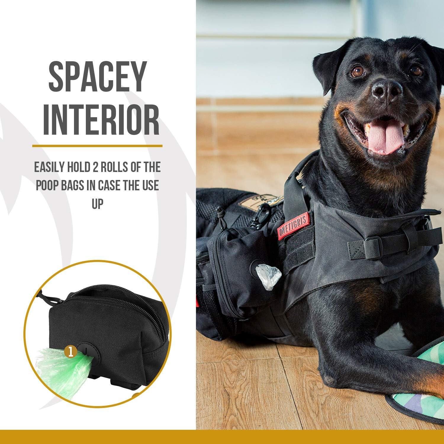 Porta Bolsas de Poop OneTigris con Cremallera - Negro