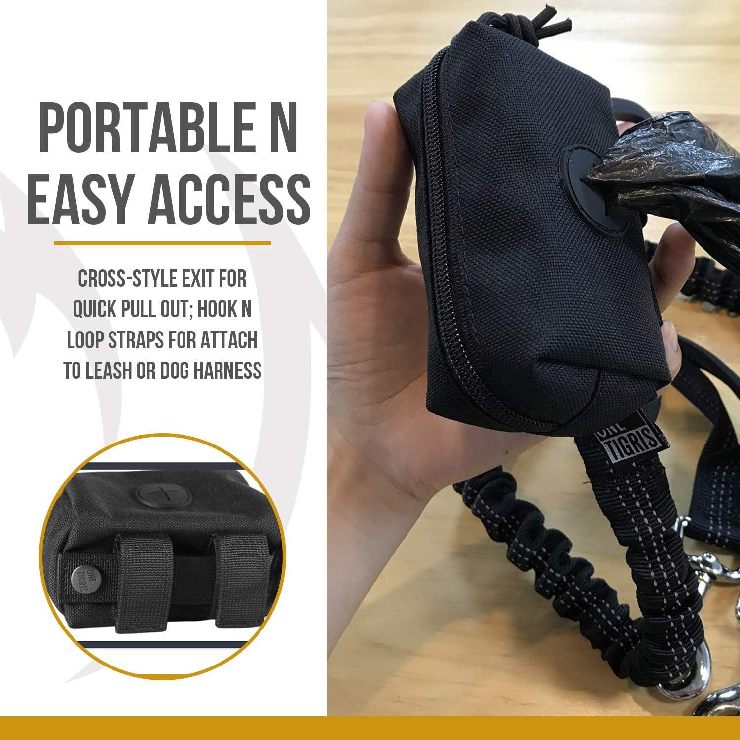 Porta Bolsas de Poop OneTigris con Cremallera - Negro