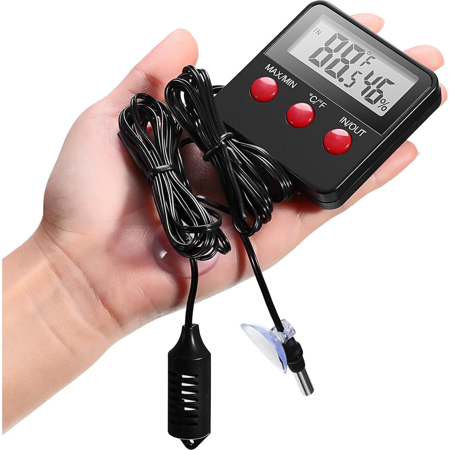 Termómetro Digital y Higrómetro para Reptiles Weewooday - 2 Piezas