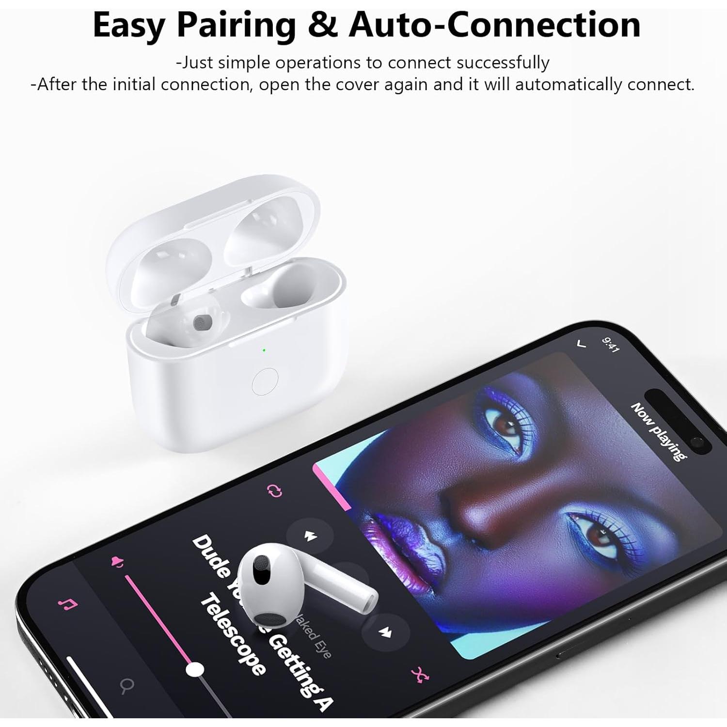 Funda de Carga Inalámbrica TRLYKD para AirPods 4, USB-C, 450mAh