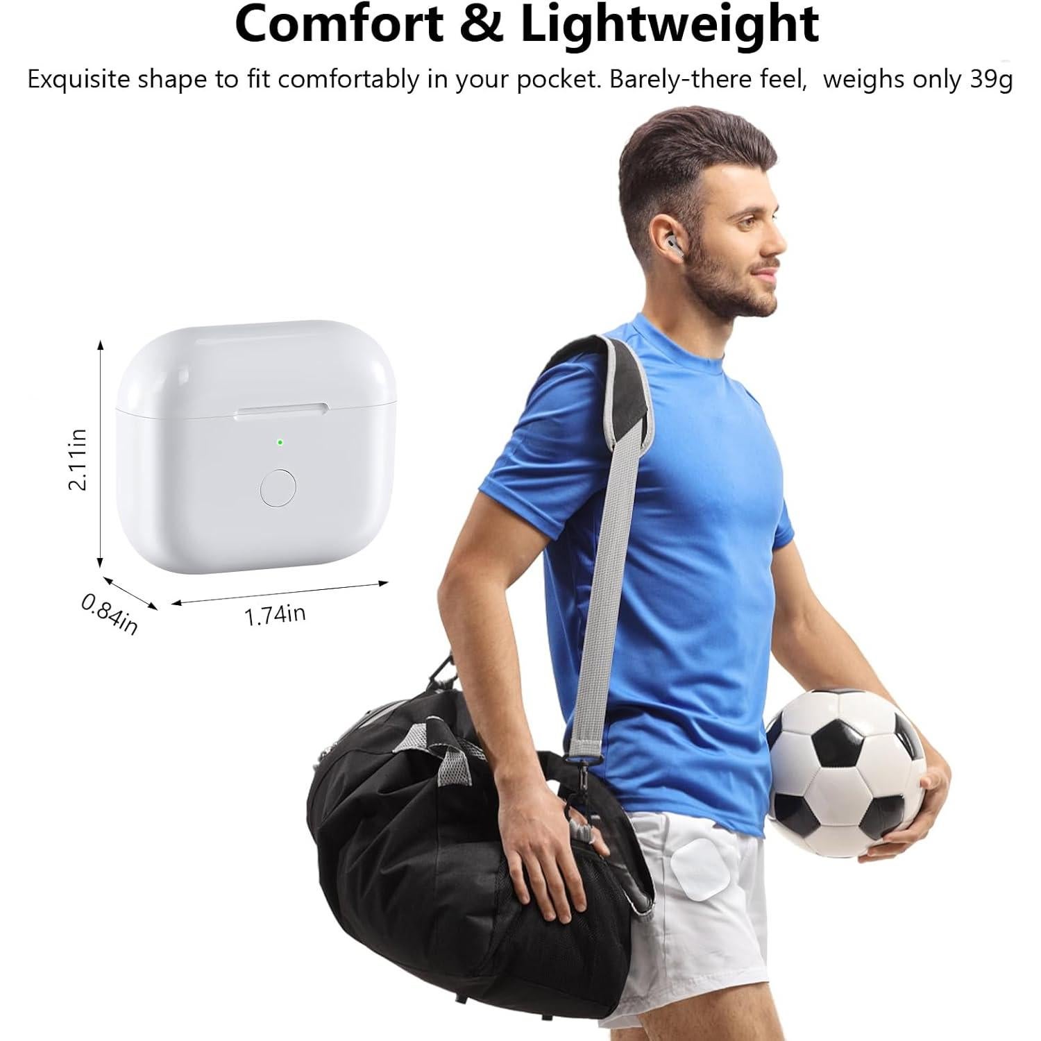 Funda de Carga Inalámbrica TRLYKD para AirPods 4, USB-C, 450mAh