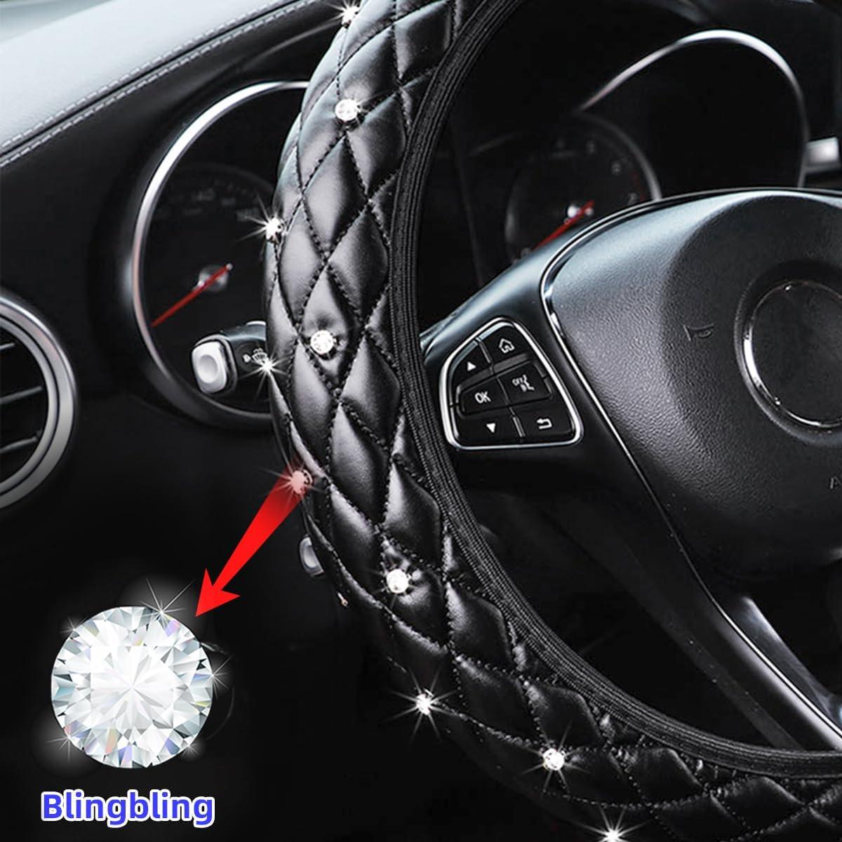 Cubierta de Volante de Coche HZEL Antideslizante 30 cm Negro