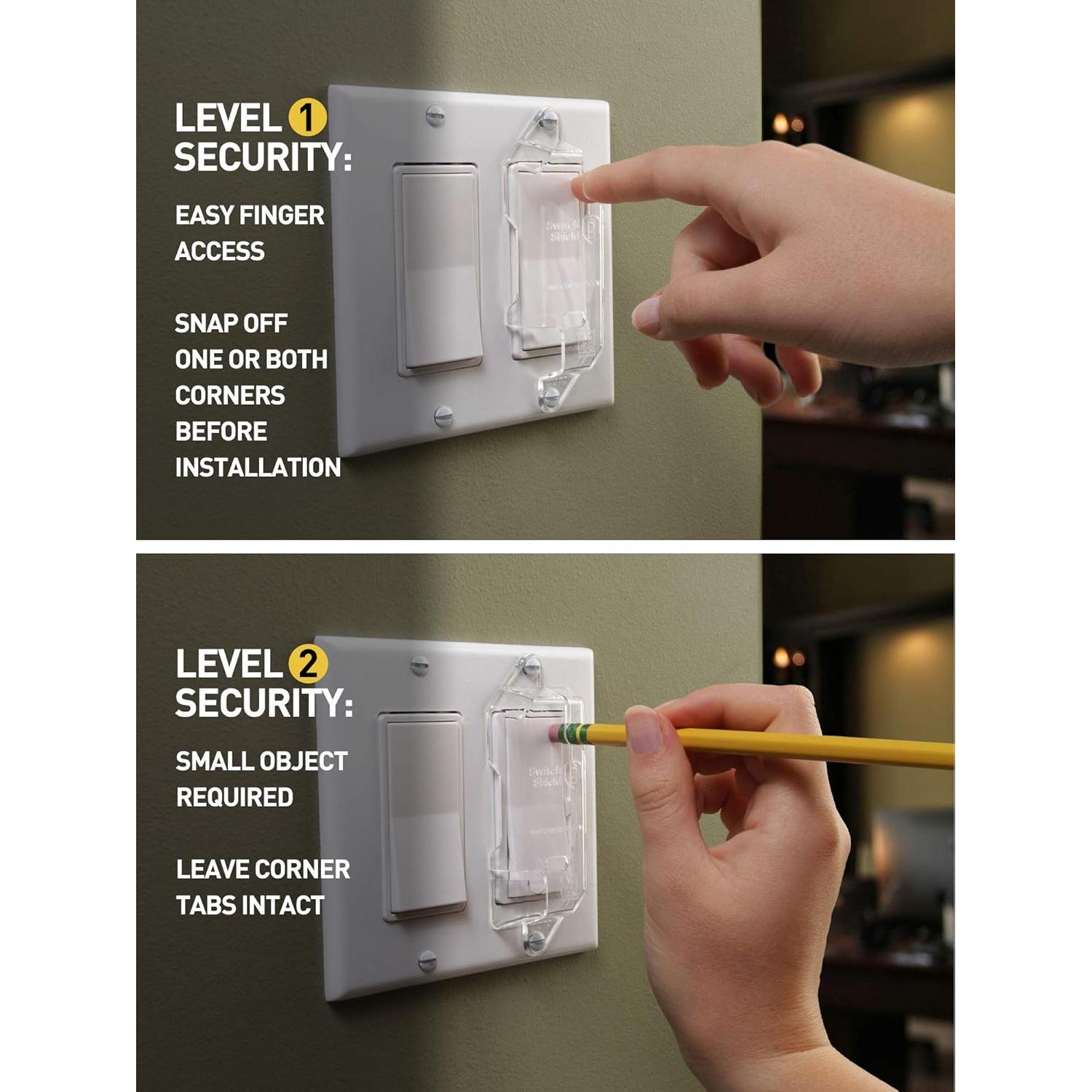 Protectores de Interruptores Transparentes Switch Shield - Paquete de 6