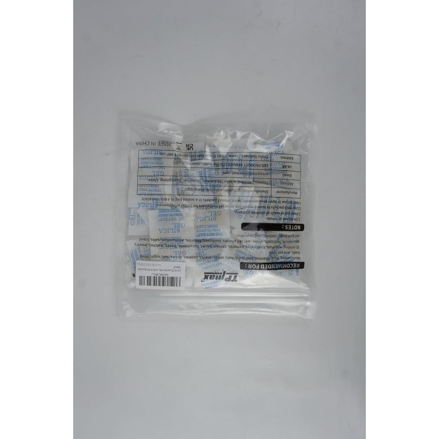 30 Paquetes de Gel de Silica Deshidratante Reutilizable 5g