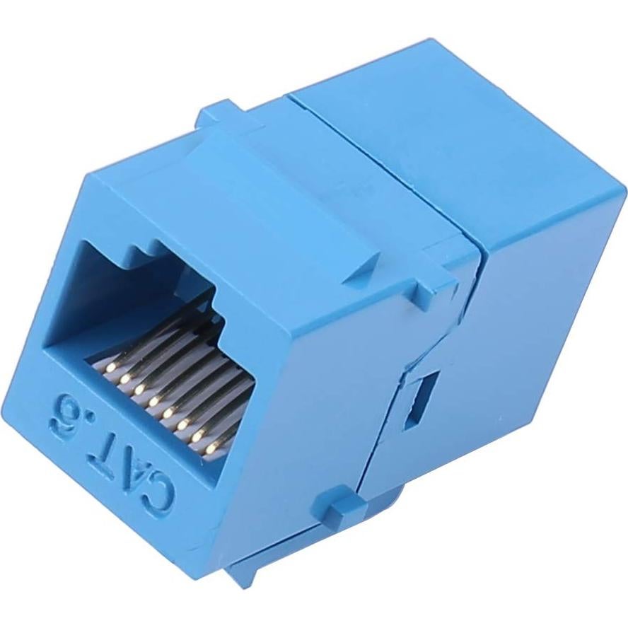Acoplador Keystone RJ45 iGreely Cat6 Cat5e 10 Unidades Azul