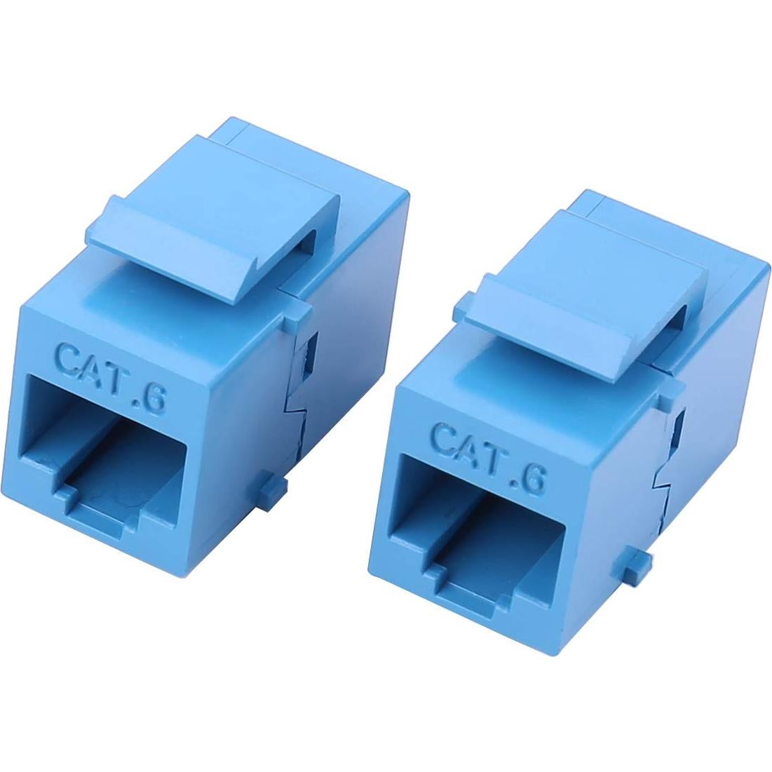 Acoplador Keystone RJ45 iGreely Cat6 Cat5e 10 Unidades Azul