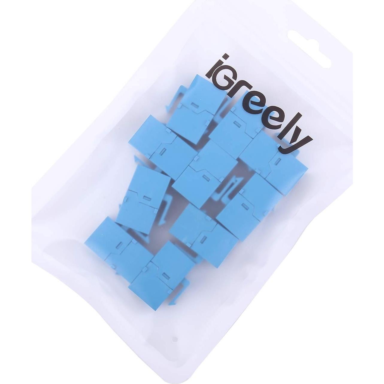 Acoplador Keystone RJ45 iGreely Cat6 Cat5e 10 Unidades Azul
