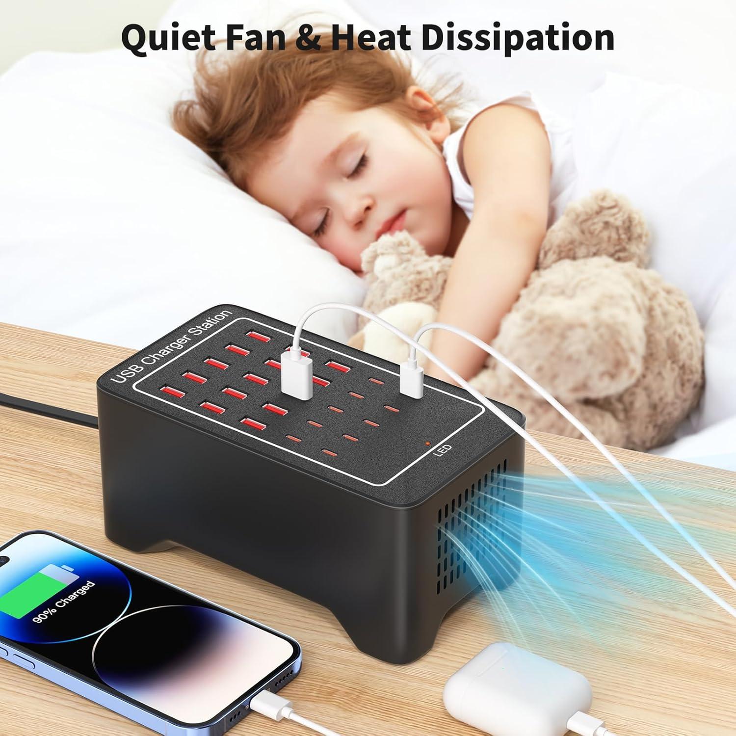 Estación de Carga USB-C 125W 25 Puertos RUANSZZ