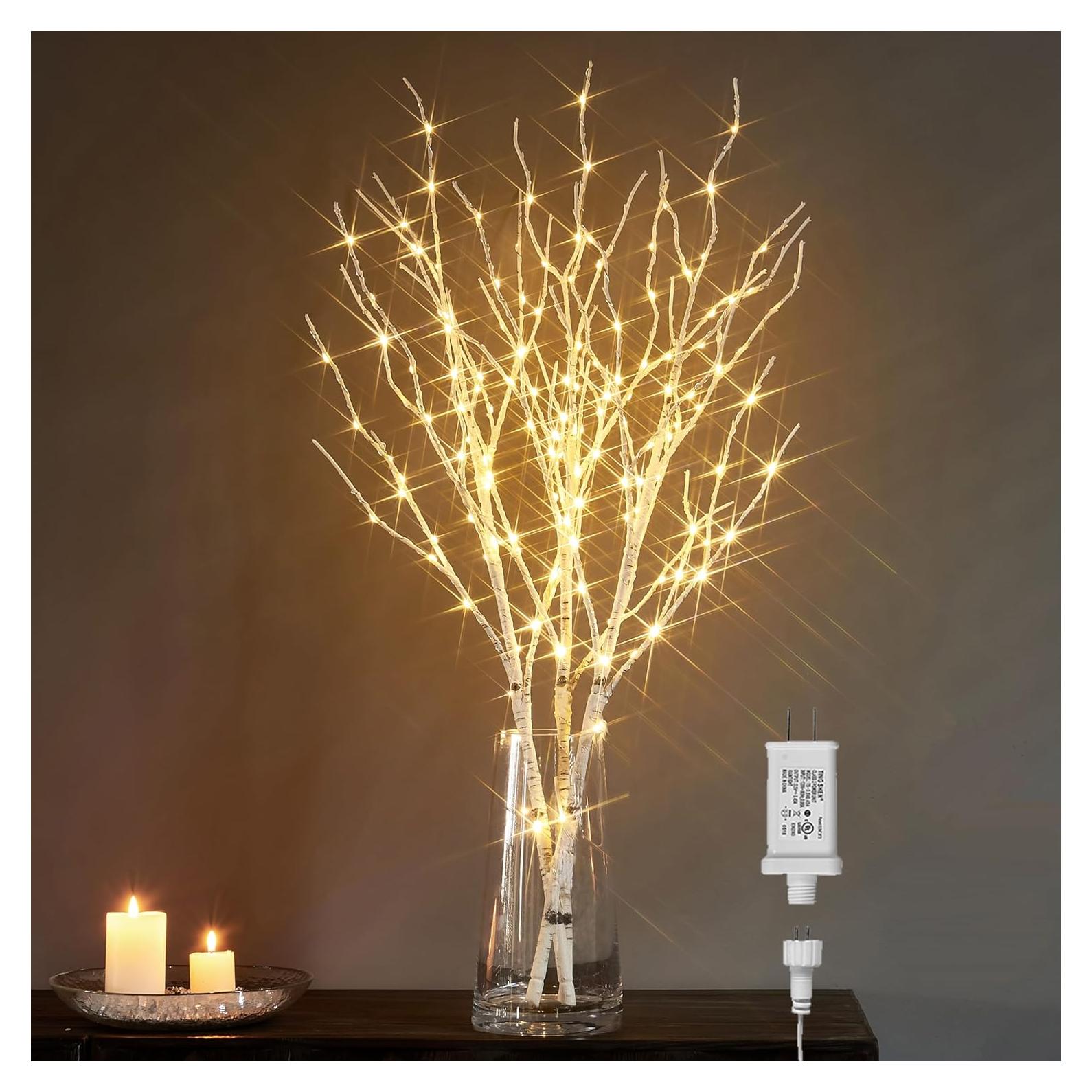 Rama de Sauce Iluminada Hairui 76CM 150 LED Blanco Cálido