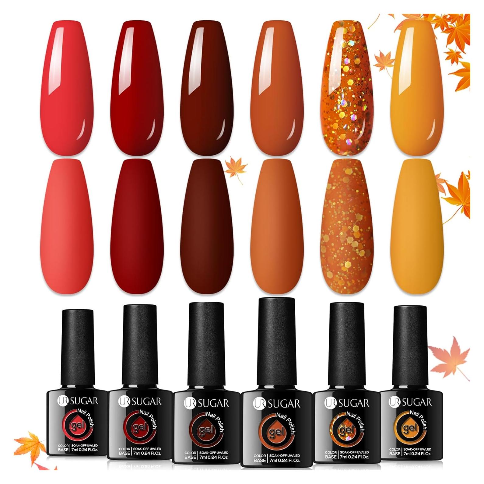 Set de Esmalte en Gel UR SUGAR Otoño 6 Colores 7ml