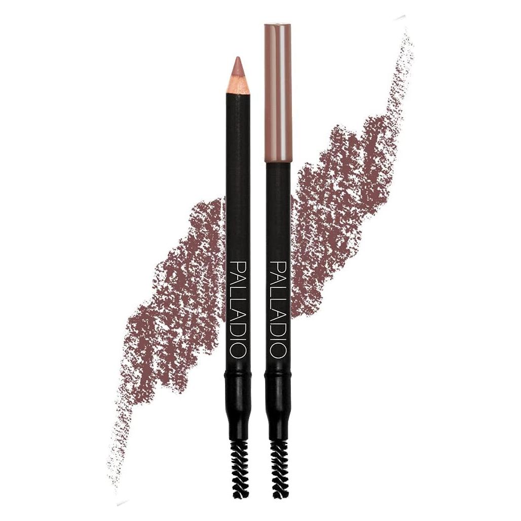 Lápiz y Cepillo para Cejas Palladio Castaño 1 Cuenta
