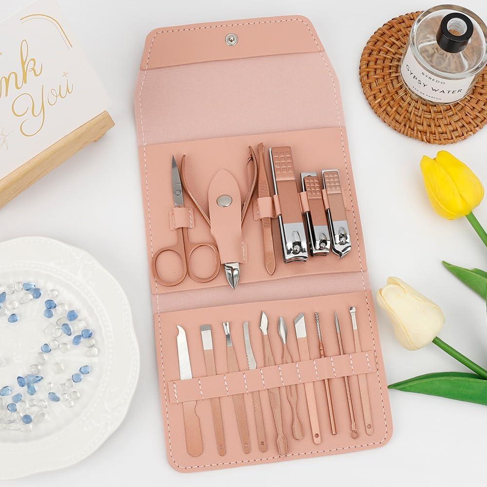 Kit de Manicura 16 Piezas LmashRbaiw - Cortauñas y Cuidado Personal