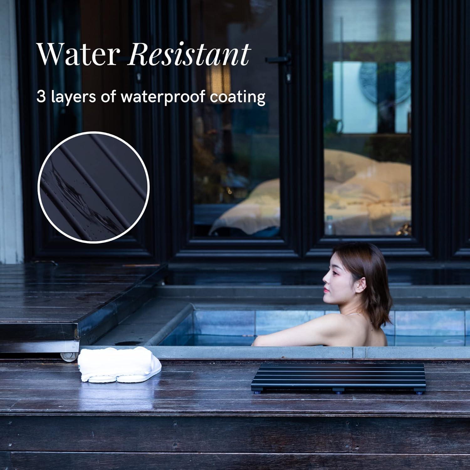 Alfombra de Baño Antideslizante GOBAM de Bambú 50x33 cm