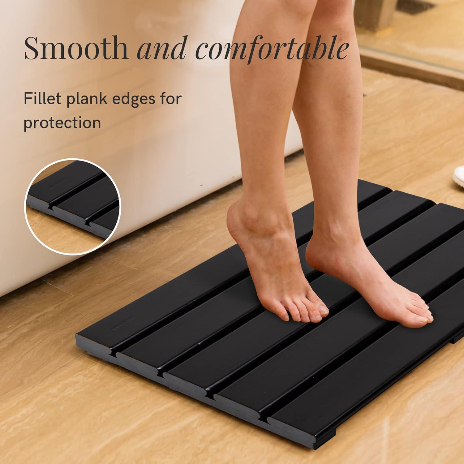 Alfombra de Baño Antideslizante GOBAM de Bambú 50x33 cm