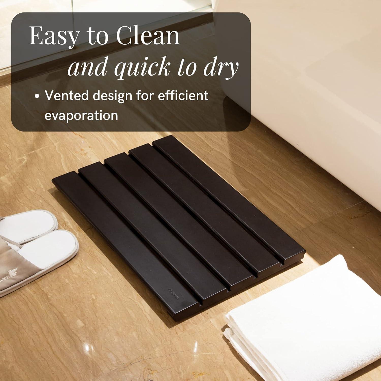 Alfombra de Baño Antideslizante GOBAM de Bambú 50x33 cm