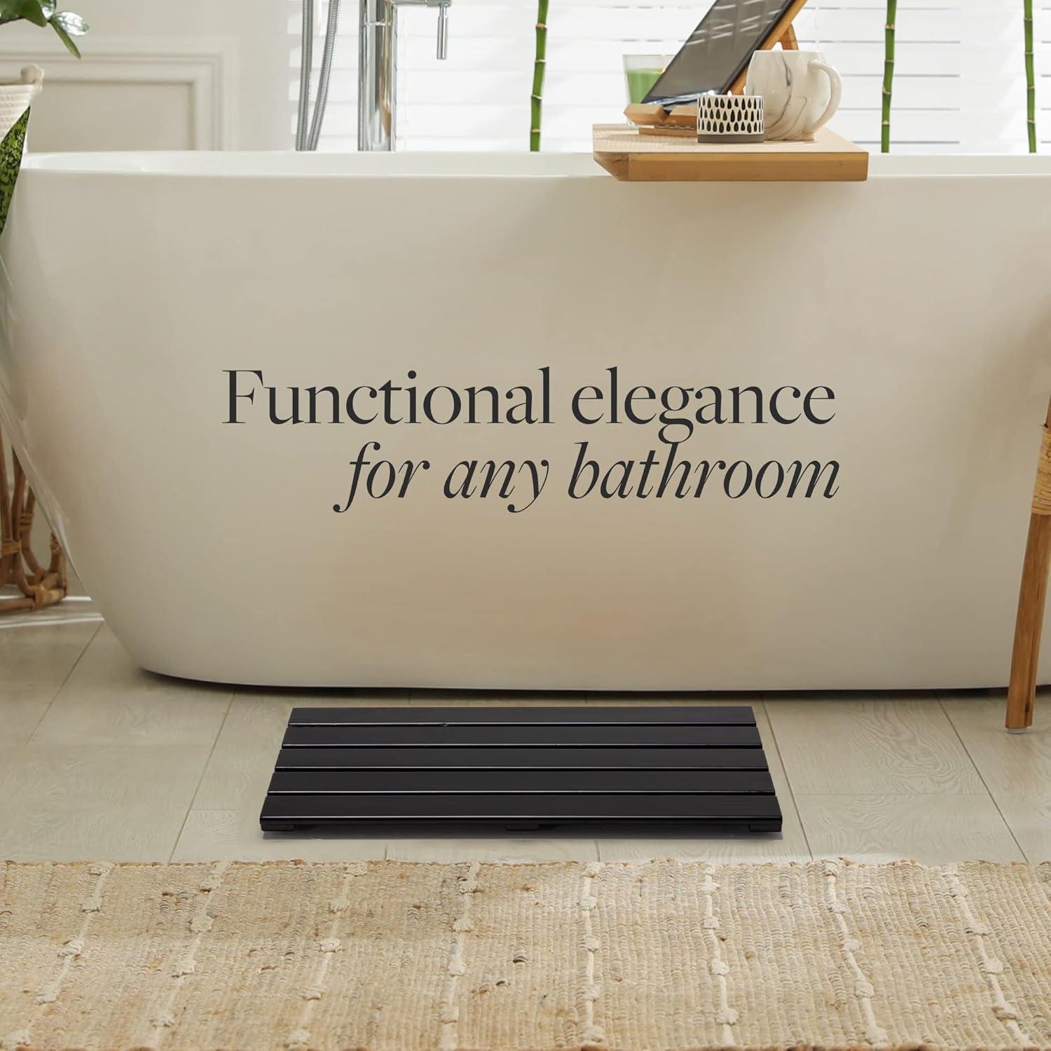 Alfombra de Baño Antideslizante GOBAM de Bambú 50x33 cm