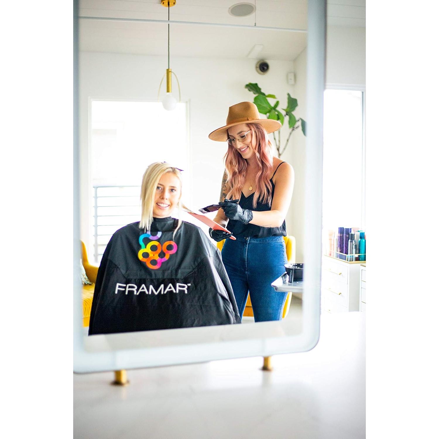 Juego de Paletas para Balayage Framar - 2 Tamaños, Color Negro/Durazno