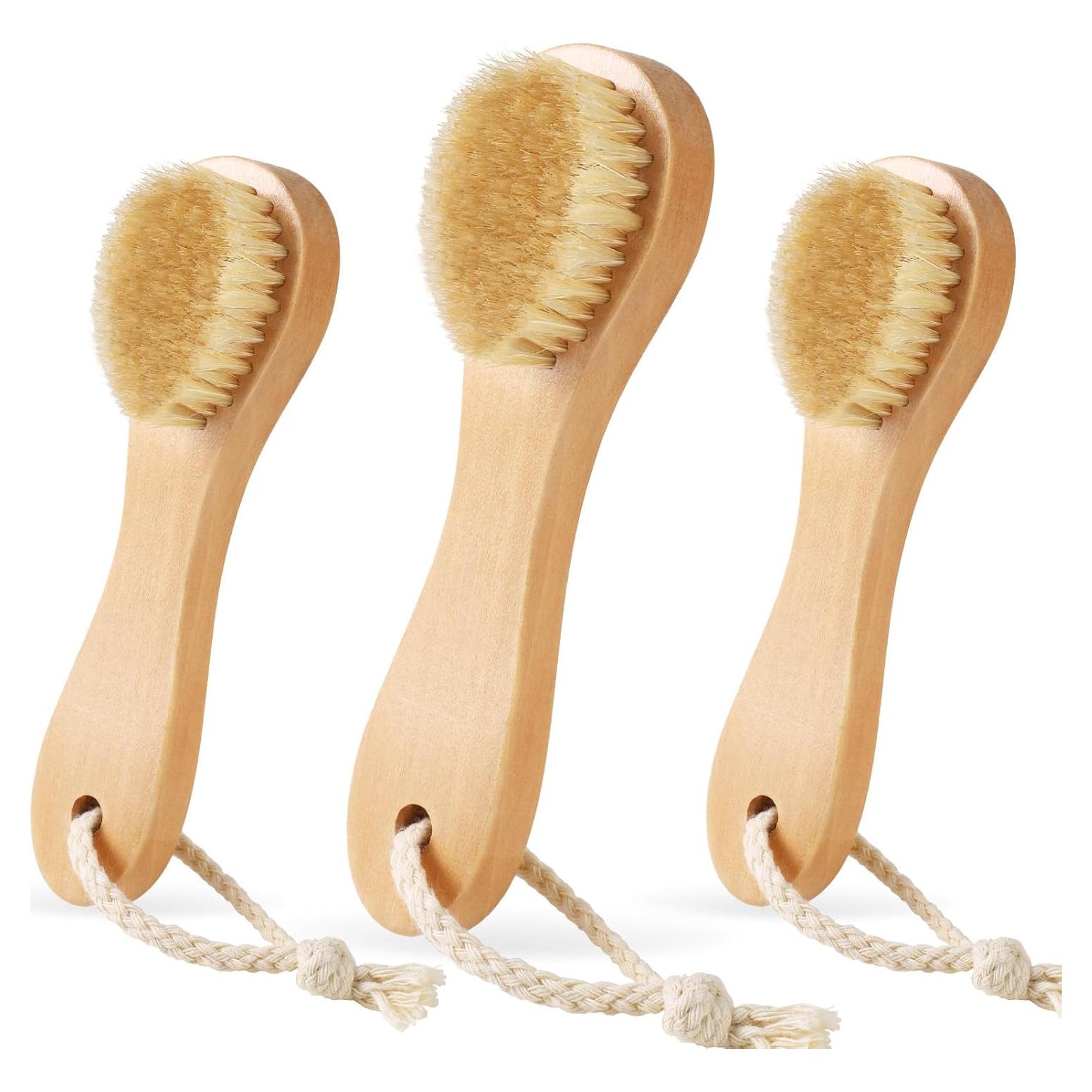 3 Cepillos Quitamanchas de Madera ZJoey con Cerda de Jabalí